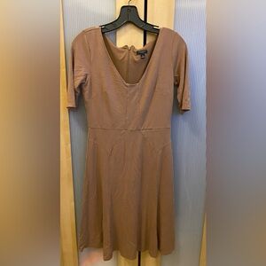 Ann Taylor fit and flare dress in brown color Size 0